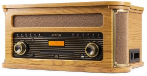 Fenton Gramofon Memphis BT CD kaseta DAB+ FM USB drewno one size 9