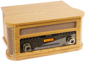 Fenton Gramofon Memphis BT CD kaseta DAB+ FM USB drewno one size 10