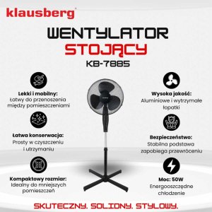 WENTYLATOR WIATRAK PODŁOGOWY KLAUSBERG KB-7885 5