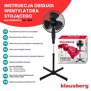 WENTYLATOR WIATRAK PODŁOGOWY KLAUSBERG KB-7885 8