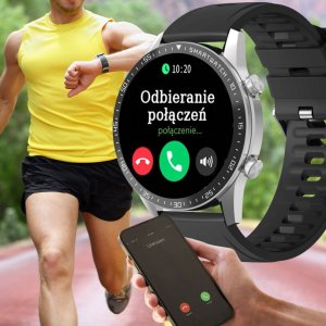Smartwatch Gravity Zegarek męski SMARTWATCH GRAVITY GT10-7 SR/BK/BK LEATHER PROF 5