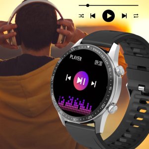 Smartwatch Gravity Zegarek męski SMARTWATCH GRAVITY GT10-7 SR/BK/BK LEATHER PROF 8