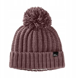 Czapka zimowa damska Jack Wolfskin Highloft Knit Beanie - red coral 1