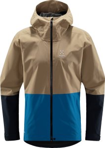 Kurtka przeciwdeszczowa męska Haglofs Finch Proof Jacket - sand/tarn blue 1