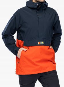 Kurtka przeciwdeszczowa Fjallraven Vardag Hydratic Anorak - dark navy/flame orange 5