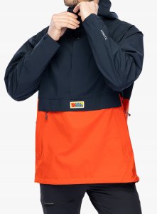 Kurtka przeciwdeszczowa Fjallraven Vardag Hydratic Anorak - dark navy/flame orange 7
