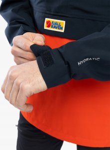 Kurtka przeciwdeszczowa Fjallraven Vardag Hydratic Anorak - dark navy/flame orange 8