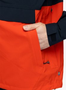 Kurtka przeciwdeszczowa Fjallraven Vardag Hydratic Anorak - dark navy/flame orange 9