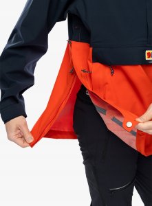 Kurtka przeciwdeszczowa Fjallraven Vardag Hydratic Anorak - dark navy/flame orange 10