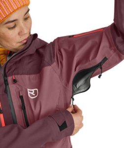 Kurtka skiturowa damska Ortovox 3L Guardian Shell Jacket - winetasting 5