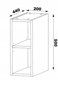 Ryflowana szafka łazienkowa STELLA z regałem i blatem 140 cm DĄB ORZECH 8