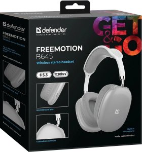 Słuchawki Bluetooth DEFENDER FreeMotion B645 Szare MP3 30h 4