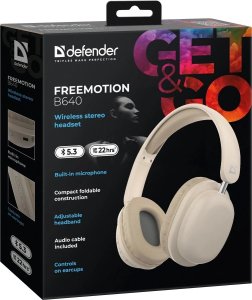 Słuchawki Bluetooth DEFENDER FreeMotion B640 Beżowe 22h 5