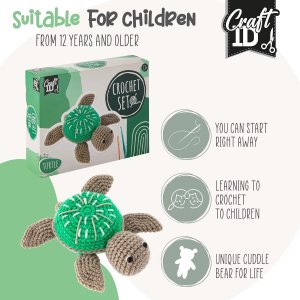 Craft Sensations Zestaw do szydełkowania PRZYTULANKA ŻÓŁW zestaw kreatywny DIY CraftID 2