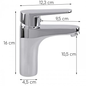 Bateria umywalkowa stojąca łazienkowa chrom - Yoka 5