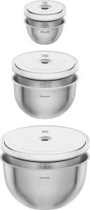 Zwilling Zestaw 3 stalowych misek próżniowych z pokrywką  Zwilling Fresh &Save Trilogy 2