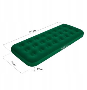 Nils Extreme NC2801 MATERAC TURYSTYCZNY DMUCHANY 191X73X22 CM ZIELONY NILS CAMP 5