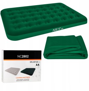 NC2802 MATERAC TURYSTYCZNY DMUCHANY 191X137X22 CM ZIELONY NILS CAMP 1