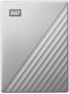 Western Digital My Passport Ultra 2TB Sidabrinis USB-C/USB3.0 HDD 2.5" Metal finish RTL portable extern 1