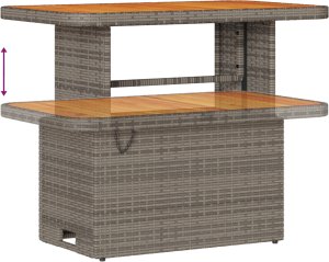 vidaXL Zestaw sofy ogrodowej w 13 częściach z poduszkami szary polirattan akacja 3