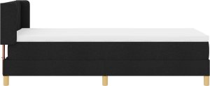 vidaXL Czarne łóżko Box Spring z materacem 90x200 cm 4