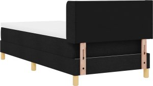 vidaXL Czarne łóżko Box Spring z materacem 90x200 cm 5