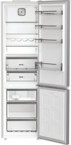 Lodówka Whirlpool Refrigerator | WHK 26402 XP4E | Energy efficiency class E | Free standing | Combi | Height 203.5 cm | No Frost system | Fridge net capacity 249 L | Freezer net capacity 106 L | Display | 37 dB | Silver 3
