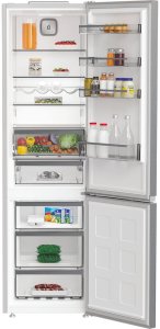 Lodówka Whirlpool Refrigerator | WHK 26402 XP4E | Energy efficiency class E | Free standing | Combi | Height 203.5 cm | No Frost system | Fridge net capacity 249 L | Freezer net capacity 106 L | Display | 37 dB | Silver 4
