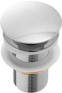 Bateria umywalkowa w komplecie z automatycznym korkiem klik klak bez przelewu chrom - Yoka 11