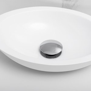 Bateria umywalkowa w komplecie z automatycznym korkiem klik klak bez przelewu chrom - Yoka 3