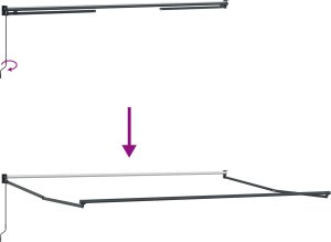 Ręczna markiza Biała 450x300 cm 9