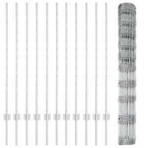 vidaXL Słupy ogrodzeniowe 22 szt. U-Channel 120 cm z ocynkowanej stali 5