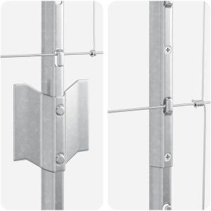 vidaXL Słupy ogrodzeniowe 22 szt. U-Channel 120 cm z ocynkowanej stali 7