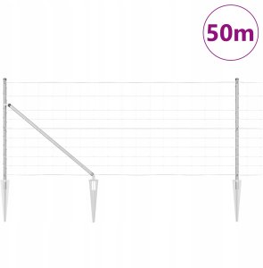 Ogrodzenie polowe 1x50 m Stal ocynkowana 3