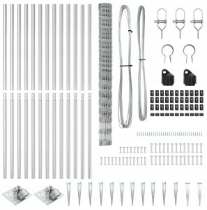 Ogrodzenie polowe 1.6x25 m stalowe ocynkowane 5