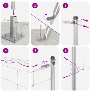 Ogrodzenie 1x50 m ze stali ocynkowanej 12