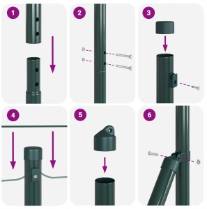 Płot hexagonalny Zielony 1,6x10 m Stal 10