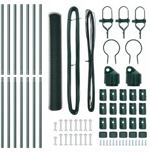 Ogrodzenie heksagonalne Zielone 1x10 m Stalowe 4