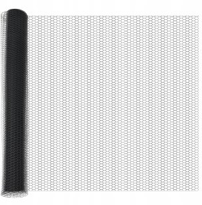 Szary płot heksagonalny 1.4x10 m ze stali 5