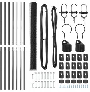 Ogrodzenie w kształcie sześciokąta Szare 1,5x10 m Stal 4
