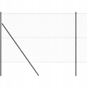Ogrodzenie w kształcie sześciokąta Szare 1,5x10 m Stal 6