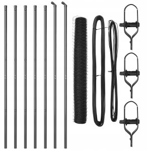 Szare ogrodzenie hexagonalne 1x10 m stalowe 2