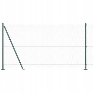 Zielone ogrodzenie heksagonalne 1.2x10 m stalowe 2