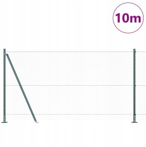 Zielone ogrodzenie heksagonalne 1.2x10 m stalowe 3