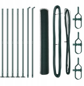 Zielone ogrodzenie heksagonalne 1.2x10 m stalowe 4
