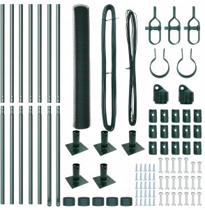 Zielone ogrodzenie heksagonalne 1.2x10 m stalowe 5