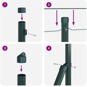Ogrodzenie hexagon zielone 0,8x25 m stal 11