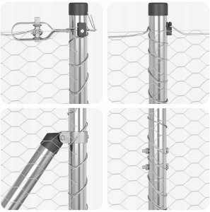 Ogrodzenie heksagonalne 1,2x10 m ze stali galwanizowanej 8