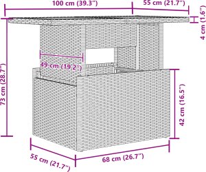 Zestaw Sofy Ogrodowej 7-częściowy z poduszkami Szary Polirattan 3