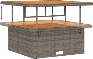 8-częściowy Zestaw Sofy Ogrodowej z Poduszkami Szary Polirattan 2